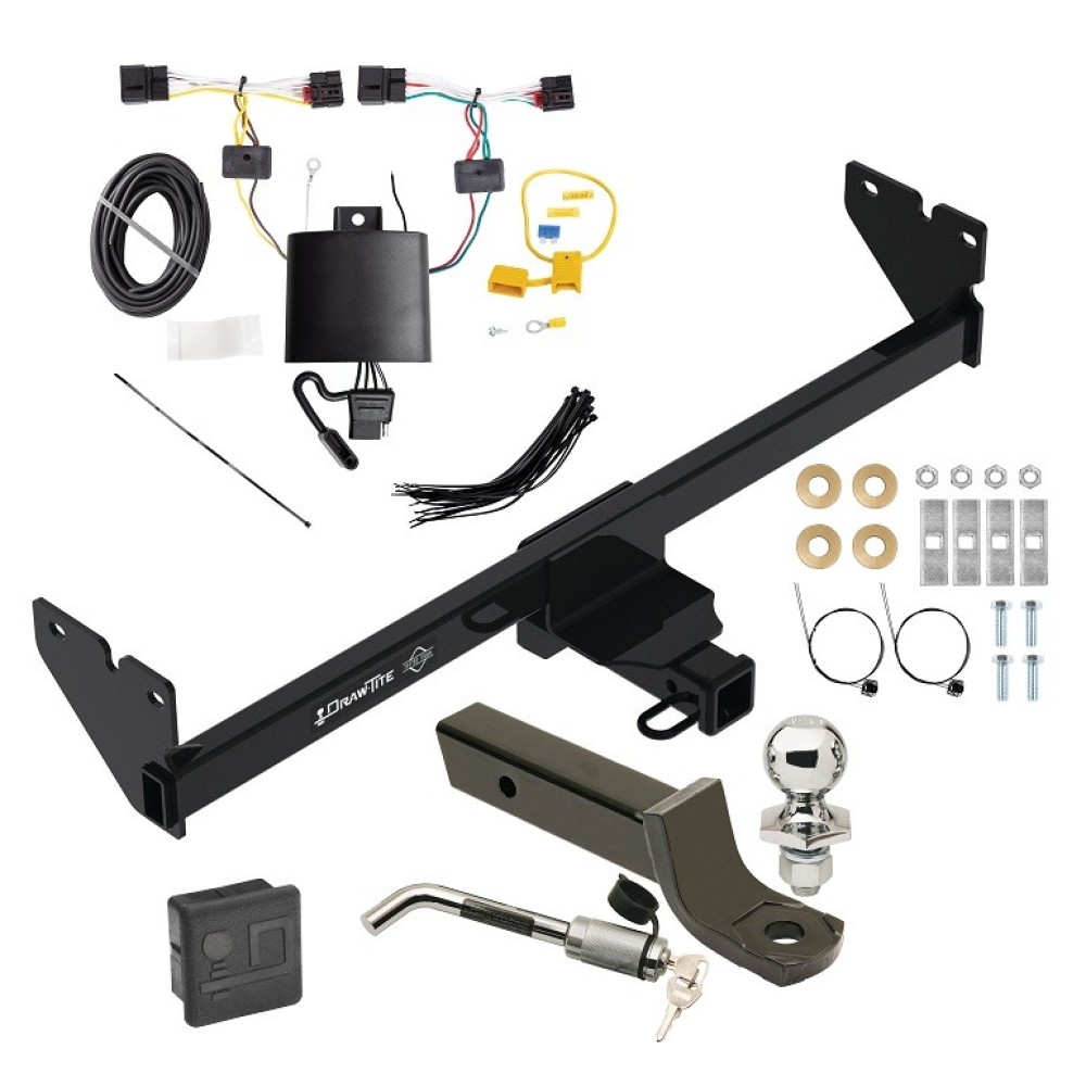 Trailer Tow Hitch For 20-24 Volkswagen Atlas Cross Sport Deluxe Package Wiring 2" Ball Mount and Lock Trailer Tow Hitch For 20-24 Volkswagen Atlas Cross Sport Deluxe Package Wiring 2" Ball Mount and Lock