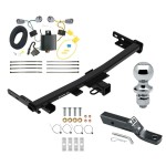 Custom Fit Trailer Hitch Wiring Harness (Plug & Play) 2" Drop Ball-Mount w/ Pin/Clip 1-7/8" Chrome Ball Installation Hardware Installation Instructions 76392 118605 23 63816 Draw-Tite Trailer Tow Hitch 14-18 Jeep Cherokee Trailhawk Complete Trailer Tow Hitch For 14-18 Jeep Cherokee Trailhawk Complete Package w/ Wiring and 1-7/8" Ball