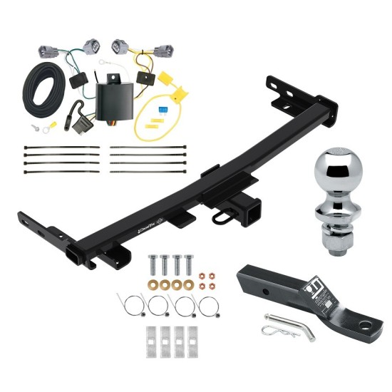 Custom Fit Trailer Hitch Wiring Harness (Plug & Play) 2" Drop Ball-Mount w/ Pin/Clip 1-7/8" Chrome Ball Installation Hardware Installation Instructions 76392 118605 23 63816 Draw-Tite Trailer Tow Hitch 14-18 Jeep Cherokee Trailhawk Complete Trailer Tow Hitch For 14-18 Jeep Cherokee Trailhawk Complete Package w/ Wiring and 1-7/8" Ball