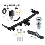 Custom Fit Trailer Hitch Wiring Harness (Plug & Play) 2" Drop Ball-Mount w/ Pin/Clip 1-7/8" Chrome Ball Installation Hardware Installation Instructions 76392 118779 23 63816 Draw-Tite Trailer Tow Hitch 19-23 Jeep Cherokee Trailhawk Complete Trailer Tow Hitch For 19-23 Jeep Cherokee Trailhawk Complete Package w/ Wiring and 1-7/8" Ball