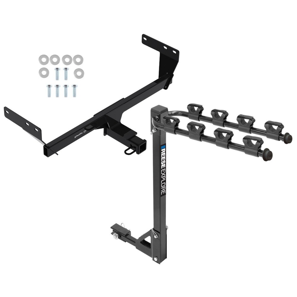 Trailer Tow Hitch For 21-24 Nissan Rogue 2" Receiver Class 3 Tilt Away Adult or Child Arms Fold Down 4 Bike Carrier Trailer Tow Hitch For 21-24 Nissan Rogue 2" Receiver Class 3 Tilt Away Adult or Child Arms Fold Down 4 Bike Carrier