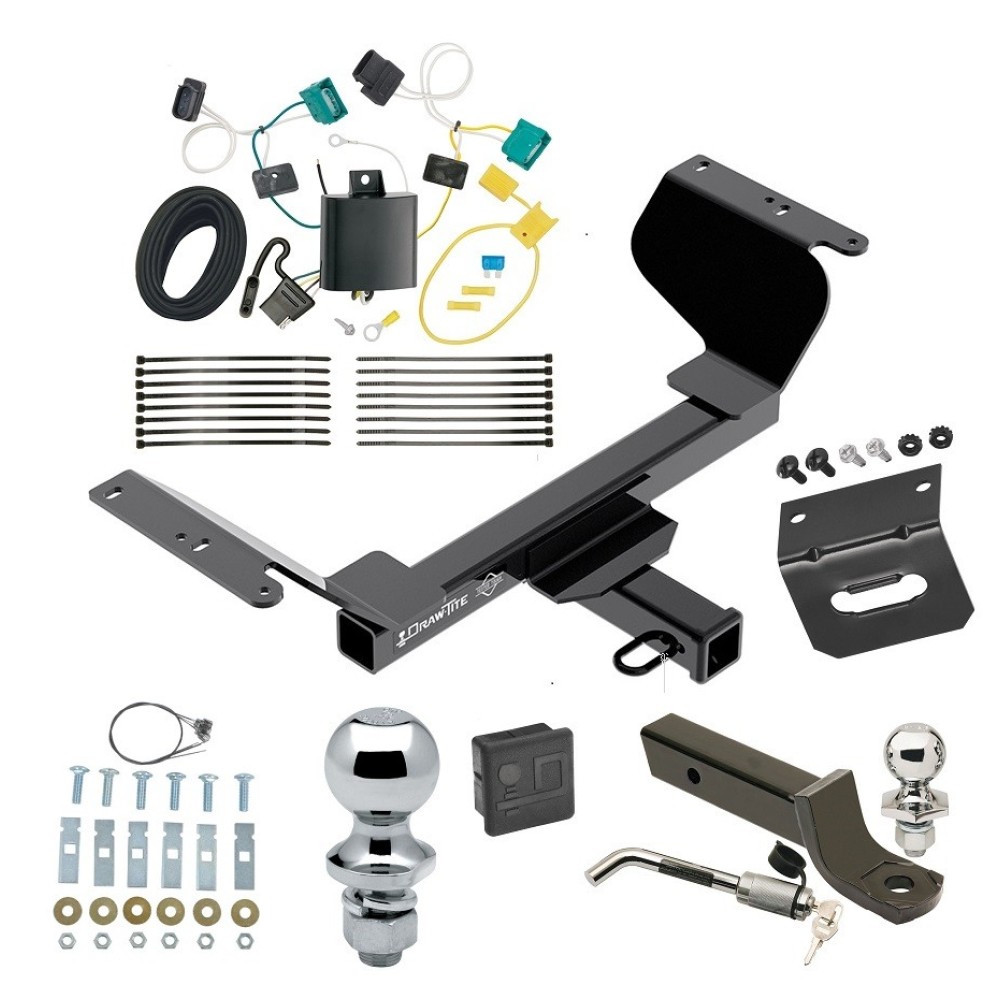 Custom Fit Trailer Hitch Wiring Harness (Plug & Play) 2" Drop Ball-Mount w/ Locking Pin/Clip 2" Chrome Ball 4-Flat Mounting Bracket 1-7/8" Chrome Ball Rubber Hitch Plug Cover Installation Hardware Installation Instructions 76419 118750 Ultimate Tow Package For 18-21 Chevrolet Equinox Trailer Hitch w/ Wiring 2" Drop Mount Dual 2" and 1-7/8" Ball Lock Bracket Cover 2" Receiver