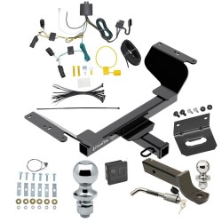 Ultimate Tow Package For 18-24 GMC Terrain Trailer Hitch w/ Wiring 2" Drop Mount Dual 2" and 1-7/8" Ball Lock Bracket Cover 2" Receiver 