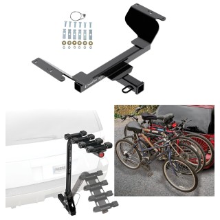 Trailer Hitch w 4 Bike Rack For 18 24 Chevrolet Equinox 18 23 GMC Terrain Approved for Recreational Offroad Use Carrier for Adult Woman or Child Bicycles Foldable 76419 63124 TrailerJacks