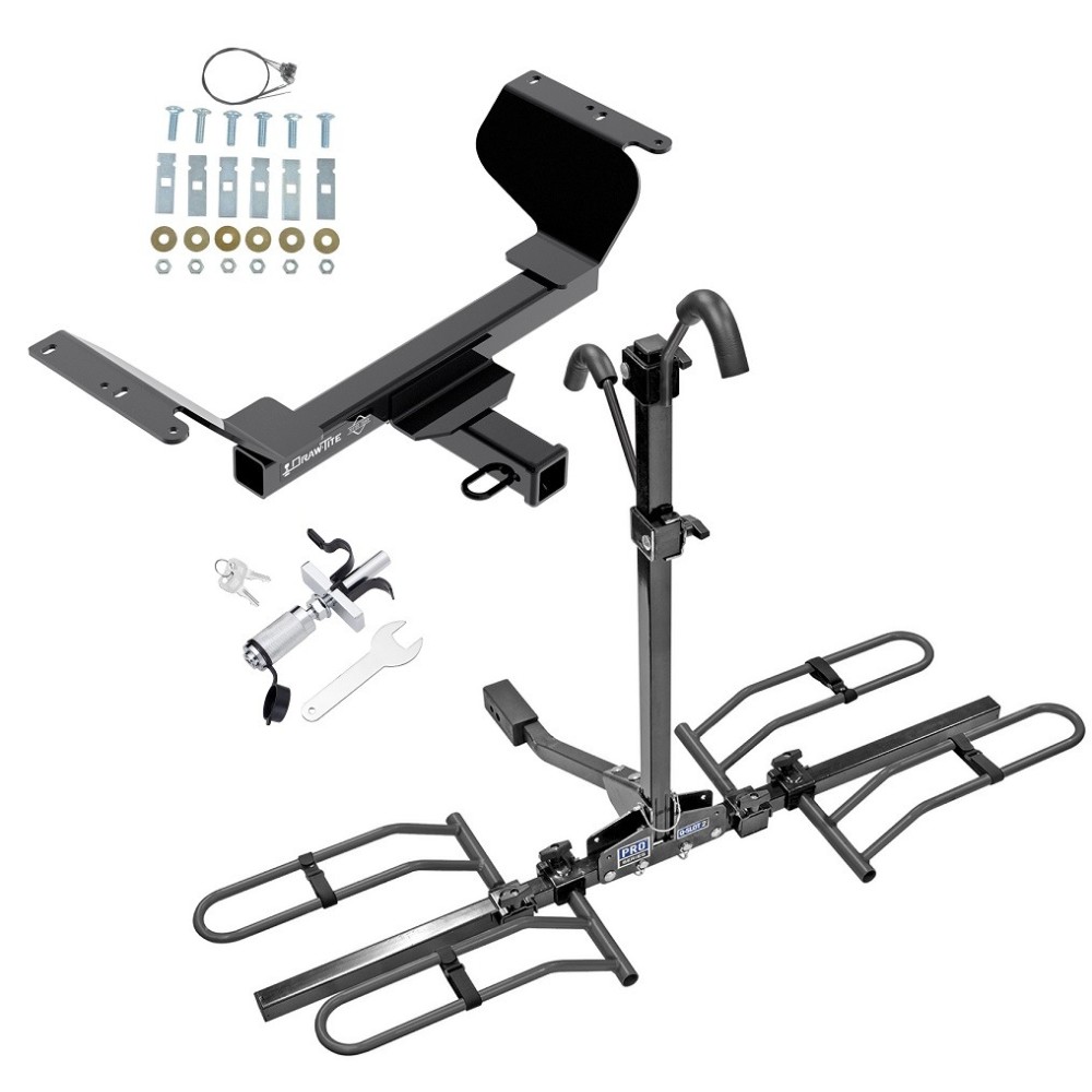 Trailer Tow Hitch For 18-24 Chevy Equinox GMC Terrain Except Diesel Platform Style 2 Bike Rack w/ Anti Rattle Hitch Lock Trailer Tow Hitch For 18-24 Chevy Equinox GMC Terrain Except Diesel Platform Style 2 Bike Rack w/ Anti Rattle Hitch Lock
