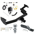 Trailer Tow Hitch For 23-24 Hyundai Palisade 2" Receiver Complete Package w/ Wiring and 1-7/8" Ball