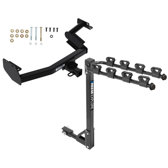 Custom Fit Trailer Hitch 4 Bike CarrierInstallation Hardware Installation Instructions 76420 1393100G Draw-Tite Trailer Tow Hitch 4 Bike Rack 20-23 Hyundai Palisade KIA Telluride tilt away adult or child arms fold down carrier 20 21 22 23 2020 2021 2022 Trailer Tow Hitch w/ 4 Bike Rack For 20-24 Hyundai Palisade KIA Telluride tilt away adult or child arms fold down carrier