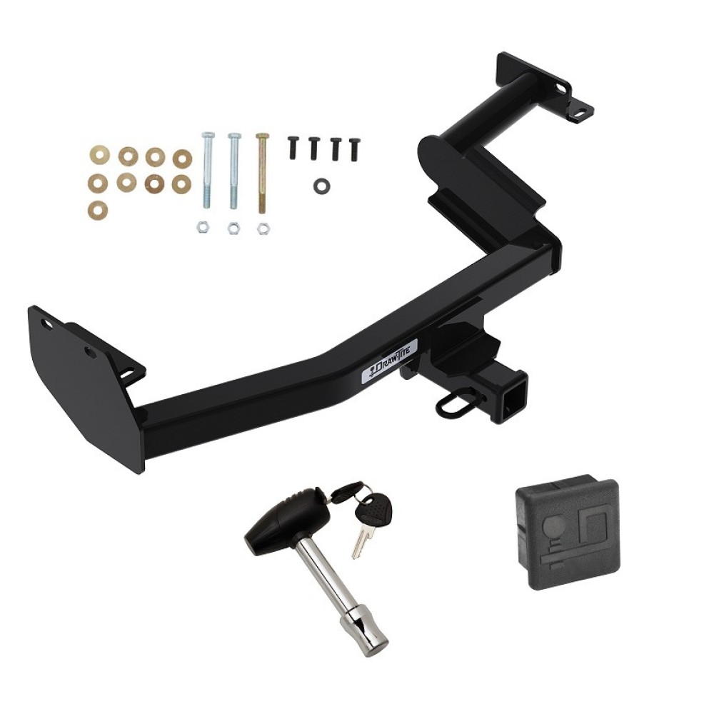 Custom Fit Front Mount Trailer Hitch Security Lock Pin & Key Rubber Hitch Plug Cover Installation Hardware Installation Instructions 76420 580407 7010 Draw-Tite Trailer Tow Hitch 20-23 KIA Telluride Hyundai Palisade 2" Receiver Security Lock Pin Trailer Tow Hitch For 20-24 KIA Telluride Hyundai Palisade 2" Receiver w/ Security Lock Pin Key