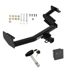 Custom Fit Front Mount Trailer Hitch Security Lock Pin & Key Rubber Hitch Plug Cover Installation Hardware Installation Instructions 76420 580407 7010 Draw-Tite Trailer Tow Hitch 20-23 KIA Telluride Hyundai Palisade 2" Receiver Security Lock Pin Trailer Tow Hitch For 20-24 KIA Telluride Hyundai Palisade 2" Receiver w/ Security Lock Pin Key