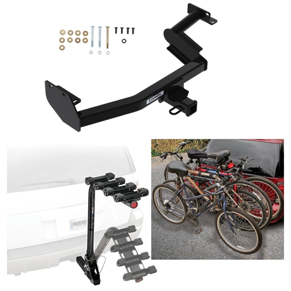 Custom Fit Trailer Hitch 4 Bike Carrier Installation Hardware Installation Instructions 76420 63124 Draw-Tite Trailer Hitch 4 Bike Rack 20-23 KIA Telluride Hyundai Palisade Approved Recreational Offroad Use Carrier Adult Woman or Child Bicycles Foldable Trailer Hitch w/ 4 Bike Rack For 20-24 KIA Telluride Hyundai Palisade Approved for Recreational & Offroad Use Carrier for Adult Woman or Child Bicycles Foldable