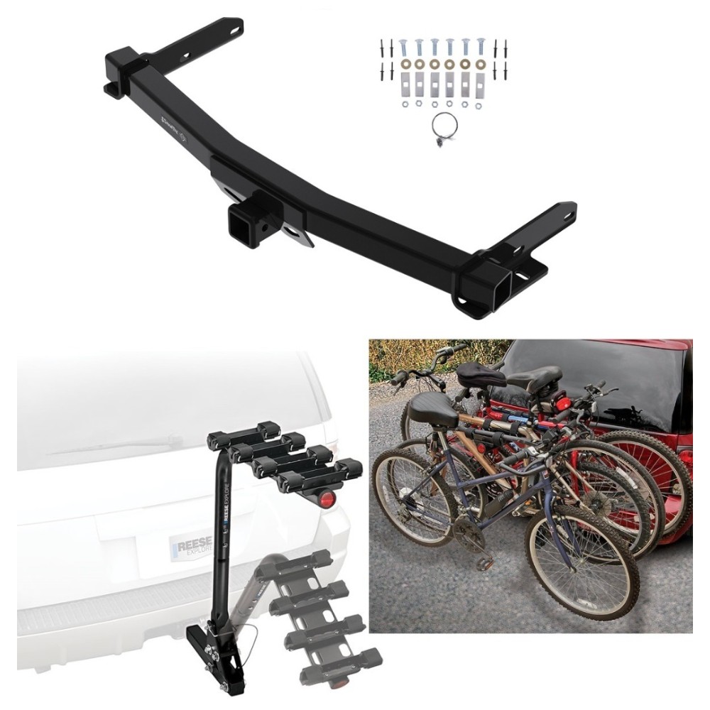 Custom Fit Trailer Hitch 4 Bike Carrier Installation Hardware Installation Instructions 76432 63124 Draw-Tite Trailer Hitch 4 Bike Rack 11-22 Dodge Durango Jeep Grand Cherokee 2022 WK Old Body Style Approved Recreational Offroad Use Carrier Adult Woman o Trailer Hitch w/ 4 Bike Rack For 11-22 Dodge Durango Jeep Grand Cherokee 2022 WK Old Body Style Approved for Recreational & Offroad Use Carrier for Adult Woman or Child Bicycles Foldable