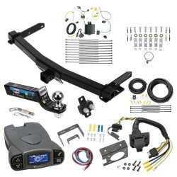 Trailer Hitch Tow Package Prodigy P3 Brake Control For 14-21 Jeep Grand Cherokee 22-23 WK Old Body Style w/ 7-Way RV Wiring 2" Drop Mount 2" Ball Class 4 2" Receiver Draw-Tite Tekonsha