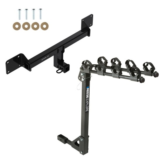 Custom Fit Trailer Hitch 4 Bike Carrier Installation Hardware Installation Instructions 76436 1393100G Draw-Tite Trailer Tow Hitch 2021-2023 Bronco Sport Tilt Away Adult or Child Arms Fold Down Carrier 21 22 23 2021 2022 2023 Trailer Tow Hitch For 2021-2023 Ford Bronco Sport Tilt Away Adult or Child Arms Fold Down Carrier