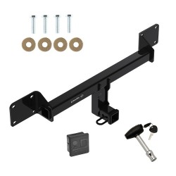 Trailer Tow Hitch For 2021-2024 Ford Bronco Sport Class 3 2" Receiver w/ Security Lock Pin Key