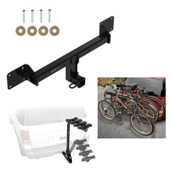Trailer Hitch w/ 4 Bike Rack For 21-24 Ford Bronco Sport Approved for Recreational & Offroad Use Carrier for Adult Woman or Child Bicycles Foldable