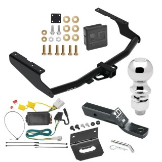 For 2014-2019 Toyota Highlander Trailer Hitch kit by: Draw-Tite For 2014-2019 Toyota Highlander Trailer Hitch Tow PKG w/ 4-Flat Wiring + Ball Mount w/ 2" Drop + 2-5/16" Ball + Wiring Bracket + Hitch Cover By Draw-Tite