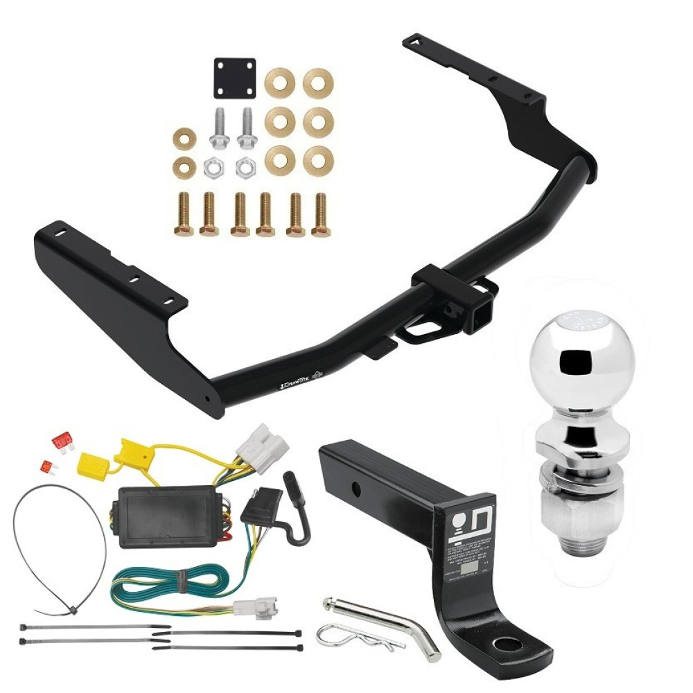 For 2014-2019 Toyota Highlander Trailer Hitch kit by: Draw-Tite For 2014-2019 Toyota Highlander Trailer Hitch Tow PKG w/ 4-Flat Wiring + Ball Mount w/ 4" Drop + 2" Ball By Draw-Tite