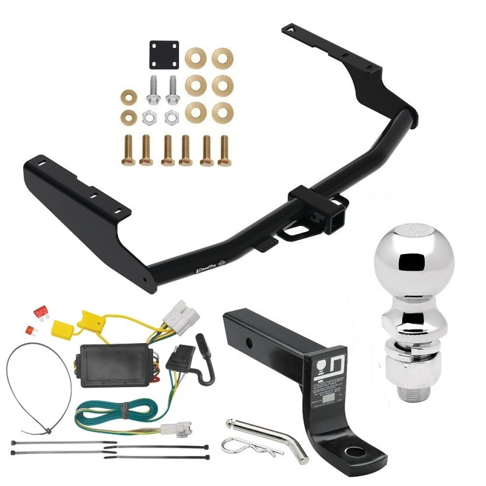 For 2014-2019 Toyota Highlander Trailer Hitch kit by: Draw-Tite For 2014-2019 Toyota Highlander Trailer Hitch Tow PKG w/ 4-Flat Wiring + Ball Mount w/ 4" Drop + 2-5/16" Ball By Draw-Tite