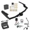For 2020-2023 Toyota Highlander Trailer Hitch Tow PKG w/ 4-Flat Wiring Harness + Wiring Bracket + Hitch Cover (Excludes: w/Twin-Tip Exhaust Models) By Draw-Tite