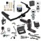 For 2020-2023 Toyota Highlander Trailer Hitch Tow PKG w/ 4-Flat Wiring + Adjustable Drop Rise Ball Mount + 2" Ball + 1-7/8" Ball + Wiring Bracket + Hitch Cover + Dual Hitch & Coupler Locks + Wiring Tester + Ball Lube + Electric Grease + Ball