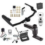 For 2020-2023 Toyota Highlander Trailer Hitch kit by: Draw-Tite For 2020-2023 Toyota Highlander Trailer Hitch Tow PKG w/ 4-Flat Wiring + Adjustable Drop Rise Ball Mount + Pin/Clip + 2" Ball + Wiring Bracket + Hitch Cover (Excludes: w/Twin-Tip Exhaust Models) By Draw-Tite