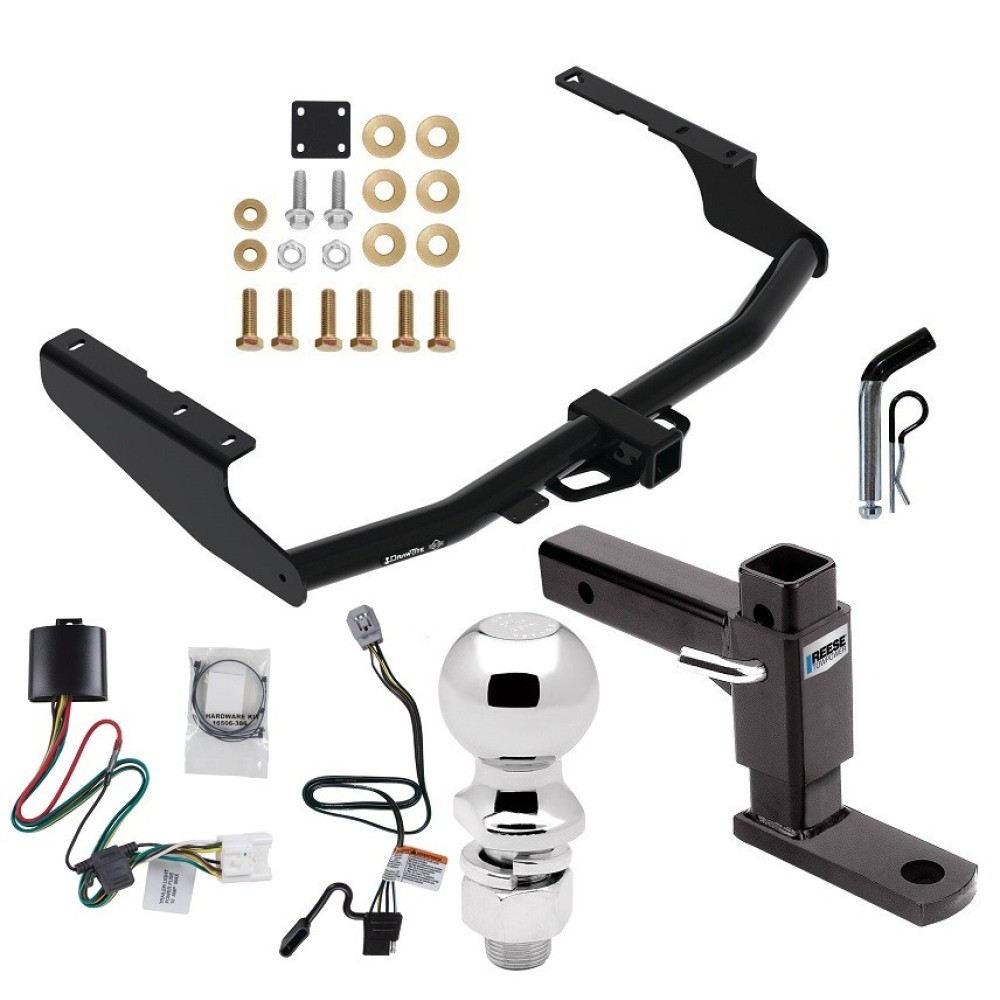 For 2020-2023 Toyota Highlander Trailer Hitch kit by: Draw-Tite For 2020-2023 Toyota Highlander Trailer Hitch Tow PKG w/ 4-Flat Wiring + Adjustable Drop Rise Ball Mount + Pin/Clip + 2-5/16" Ball (Excludes: w/Twin-Tip Exhaust Models) By Draw-Tite