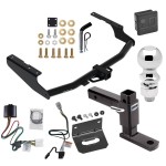 For 2020-2023 Toyota Highlander Trailer Hitch kit by: Draw-Tite For 2020-2023 Toyota Highlander Trailer Hitch Tow PKG w/ 4-Flat Wiring + Adjustable Drop Rise Ball Mount + Pin/Clip + 2-5/16" Ball + Wiring Bracket + Hitch Cover (Excludes: w/Twin-Tip Exhaust Models) By Draw-Tite