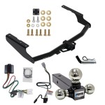 For 2020-2023 Toyota Highlander Trailer Hitch kit by: Draw-Tite For 2020-2023 Toyota Highlander Trailer Hitch Tow PKG w/ 4-Flat Wiring + Triple Ball Ball Mount 1-7/8" & 2" & 2-5/16" Trailer Balls + Pin/Clip (Excludes: w/Twin-Tip Exhaust Models) By Draw-Tite