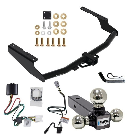 For 2020-2023 Toyota Highlander Trailer Hitch kit by: Draw-Tite For 2020-2023 Toyota Highlander Trailer Hitch Tow PKG w/ 4-Flat Wiring + Triple Ball Ball Mount 1-7/8" & 2" & 2-5/16" Trailer Balls + Pin/Clip (Excludes: w/Twin-Tip Exhaust Models) By Draw-Tite