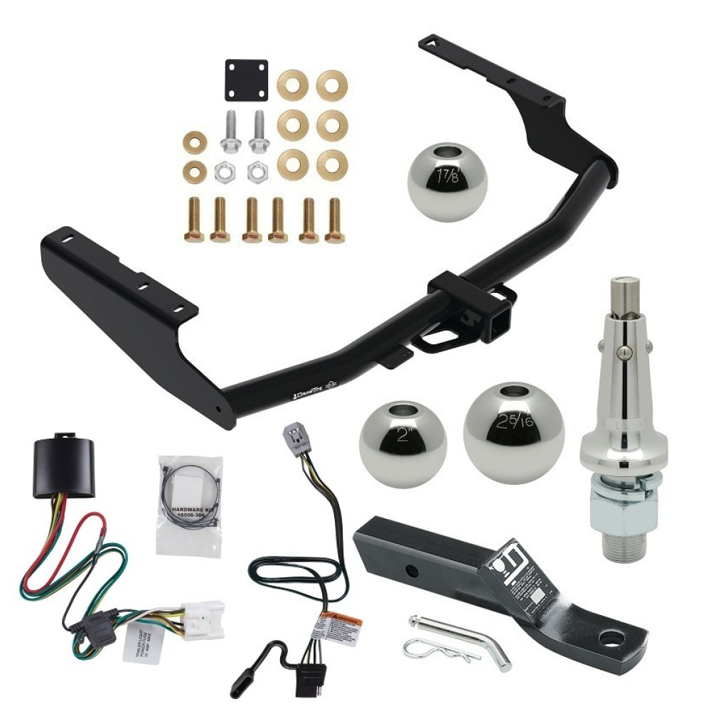 For 2020-2023 Toyota Highlander Trailer Hitch kit by: Draw-Tite For 2020-2023 Toyota Highlander Trailer Hitch Tow PKG w/ 4-Flat Wiring + Ball Mount w/ 2" Drop + Interchangeable Ball 1-7/8" & 2" & 2-5/16" (Excludes: w/Twin-Tip Exhaust Models) By Draw-Tite