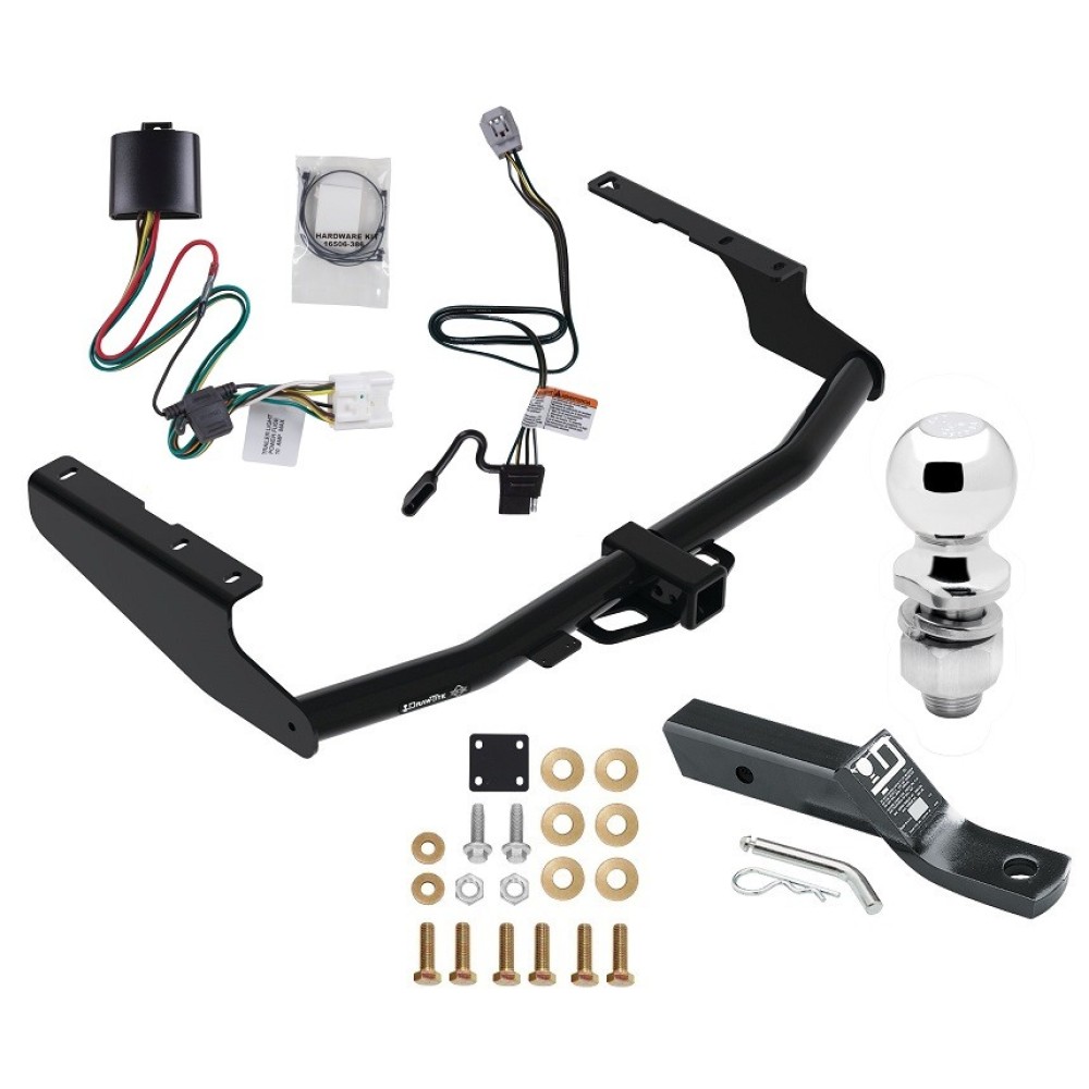 Trailer Tow Hitch For 20-23 Toyota Highlander Except with Twin-Tip Exhaust and XSE Complete Package w/ Wiring Harness Kit and 2" Ball Trailer Tow Hitch For 20-23 Toyota Highlander Except with Twin-Tip Exhaust and XSE Complete Package w/ Wiring Harness Kit and 2" Ball