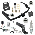 For 2020-2023 Toyota Highlander Trailer Hitch kit by: Draw-Tite For 2020-2023 Toyota Highlander Trailer Hitch Tow PKG w/ 4-Flat Wiring + Ball Mount w/ 4" Drop + Interchangeable Ball 1-7/8" & 2" & 2-5/16" + Wiring Bracket + Hitch Cover (Excludes: w/Twin-Tip Exhaust Models) By Draw-Tite