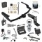 For 2020-2023 Toyota Highlander Trailer Hitch Tow PKG w/ 4-Flat Wiring + Ball Mount w/ 4" Drop + 1-7/8" Ball + Wiring Bracket + Hitch Cover + Dual Hitch & Coupler Locks + Wiring Tester + Ball Lube + Electric Grease + Ball Wrench + Anti Rattl