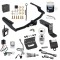For 2020-2023 Toyota Highlander Trailer Hitch Tow PKG w/ 4-Flat Wiring + Ball Mount w/ 4" Drop + 2" Ball + Wiring Bracket + Hitch Cover + Dual Hitch & Coupler Locks + Wiring Tester + Ball Lube + Electric Grease + Ball Wrench + Anti Rattle De