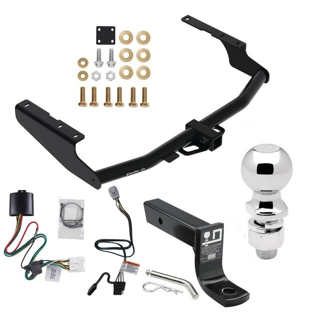 For 2020-2023 Toyota Highlander Trailer Hitch kit by: Draw-Tite For 2020-2023 Toyota Highlander Trailer Hitch Tow PKG w/ 4-Flat Wiring + Ball Mount w/ 4" Drop + 2-5/16" Ball (Excludes: w/Twin-Tip Exhaust Models) By Draw-Tite