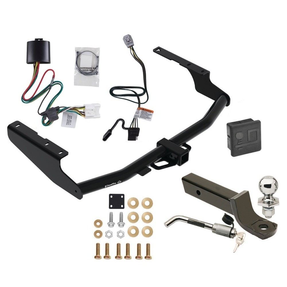 Trailer Tow Hitch For 20-23 Toyota Highlander Except with Twin-Tip Exhaust and XSE Deluxe Package Wiring 2" Ball Mount and Lock Trailer Tow Hitch For 20-23 Toyota Highlander Except with Twin-Tip Exhaust and XSE Deluxe Package Wiring 2" Ball Mount and Lock