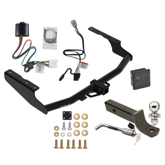 Trailer Tow Hitch For 20-23 Toyota Highlander Except with Twin-Tip Exhaust and XSE Deluxe Package Wiring 2" Ball Mount and Lock Trailer Tow Hitch For 20-23 Toyota Highlander Except with Twin-Tip Exhaust and XSE Deluxe Package Wiring 2" Ball Mount and Lock