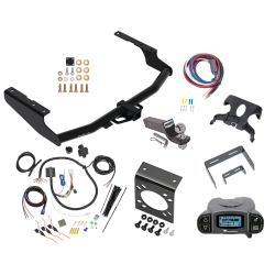 Trailer Hitch Tow Package Prodigy P3 Brake Control For 14-19 Toyota Highlander Except XSE w/ 7-Way RV Wiring 2" Drop Mount 2" Ball Class 4 2" Receiver Draw-Tite Tekonsha
