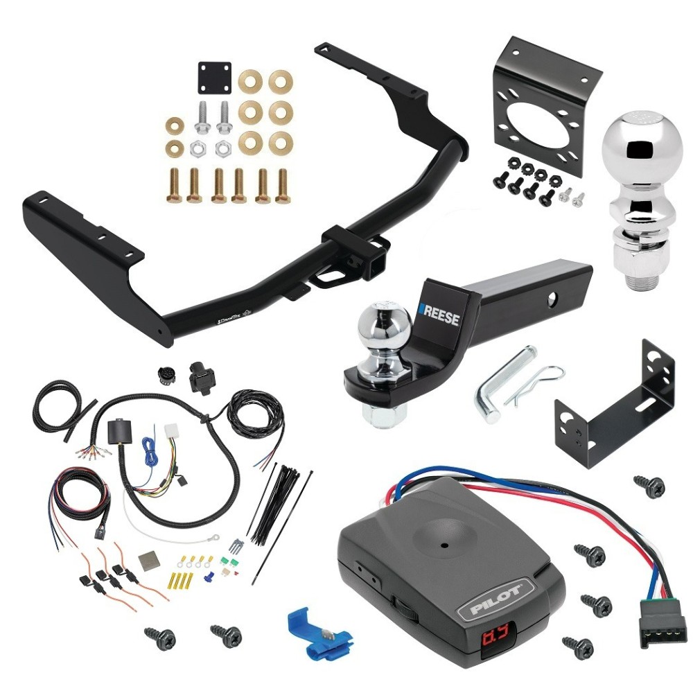 For 2014-2019 Toyota Highlander Trailer Hitch kit by: Draw-Tite For 2014-2019 Toyota Highlander Trailer Hitch Tow PKG w/ Pro Series Pilot Brake Control + 7-Way RV Wiring + 2" & 2-5/16" Ball & Drop Mount By Draw-Tite