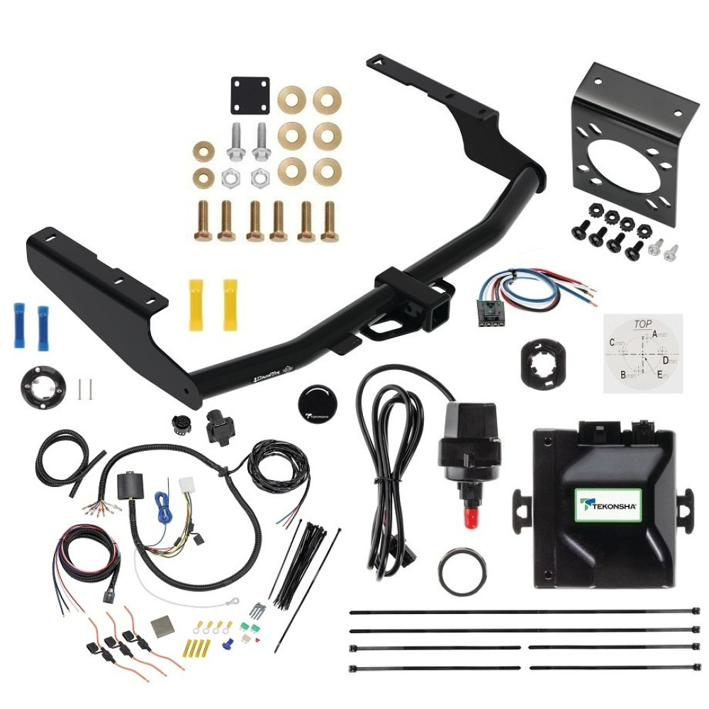 For 2014-2019 Toyota Highlander Trailer Hitch kit by: Draw-Tite For 2014-2019 Toyota Highlander Trailer Hitch Tow PKG w/ Tekonsha Prodigy iD Bluetooth Wireless Brake Control + 7-Way RV Wiring By Draw-Tite