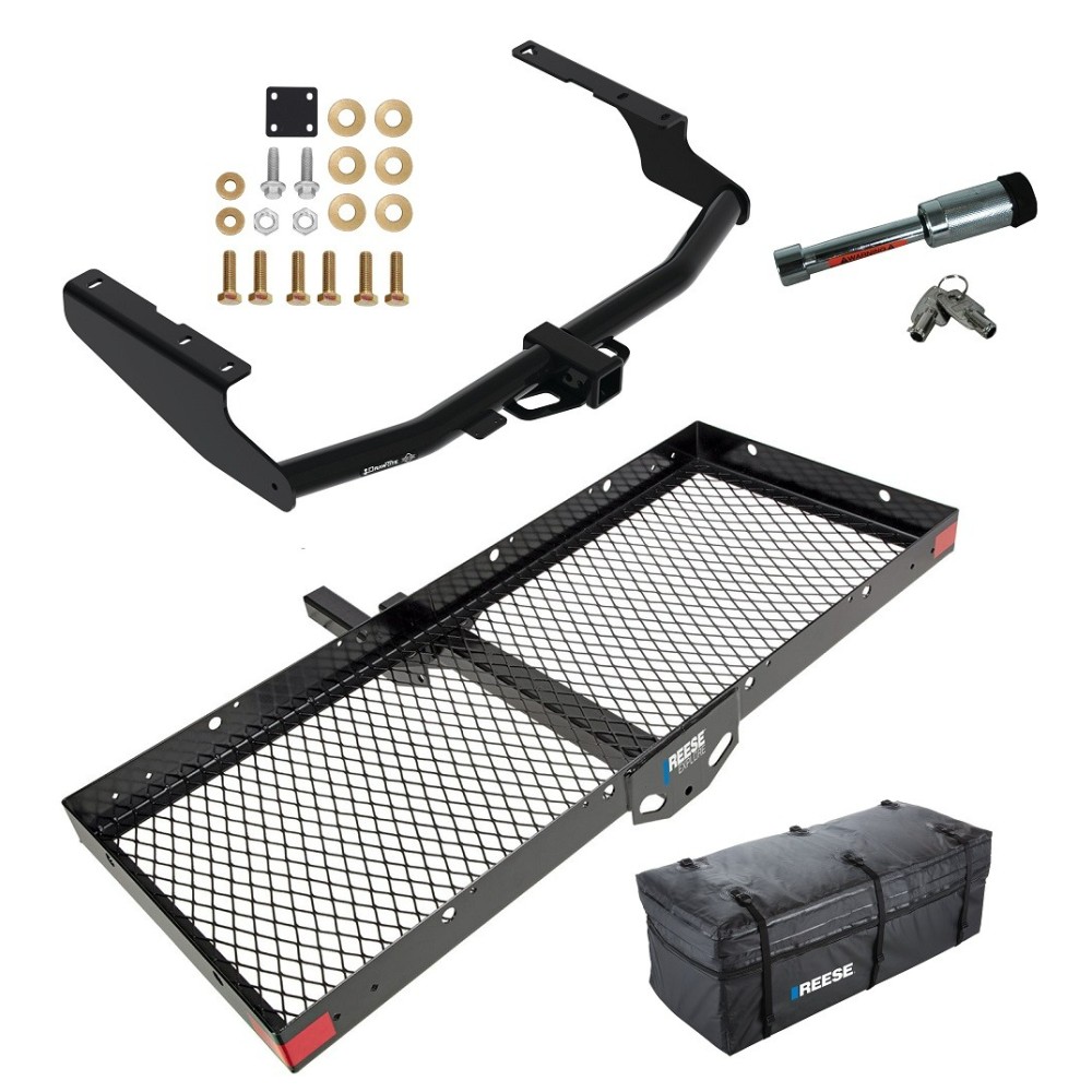 For 2020-2023 Toyota Highlander Trailer Hitch kit by: Draw-Tite For 2020-2023 Toyota Highlander Trailer Hitch Tow PKG w/ 48" x 20" Cargo Carrier + Cargo Bag + Hitch Lock (Excludes: w/Twin-Tip Exhaust Models) By Draw-Tite