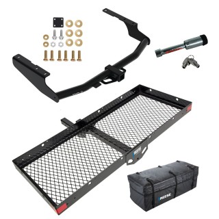 For 2020-2023 Toyota Highlander Trailer Hitch kit by: Draw-Tite For 2020-2023 Toyota Highlander Trailer Hitch Tow PKG w/ 48" x 20" Cargo Carrier + Cargo Bag + Hitch Lock (Excludes: w/Twin-Tip Exhaust Models) By Draw-Tite
