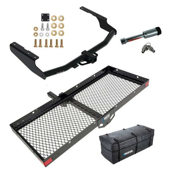 For 2020-2023 Toyota Highlander Trailer Hitch kit by: Draw-Tite For 2020-2023 Toyota Highlander Trailer Hitch Tow PKG w/ 48" x 20" Cargo Carrier + Cargo Bag + Hitch Lock (Excludes: w/Twin-Tip Exhaust Models) By Draw-Tite