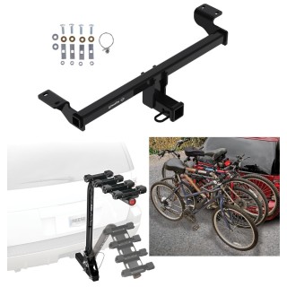 Trailer Hitch w/ 4 Bike Rack For 20-23 Ford Escape 21-23 Lincoln Corsair Except Plug-In-Hybrid Approved for Recreational & Offroad Use Carrier for Adult Woman or Child Bicycles Foldable Trailer Hitch w/ 4 Bike Rack For 20-23 Ford Escape 21-23 Lincoln Corsair Except Plug-In-Hybrid Approved for Recreational & Offroad Use Carrier for Adult Woman or Child Bicycles Foldable