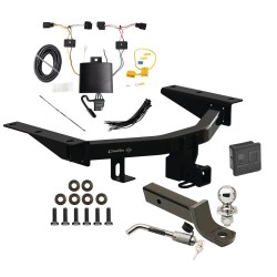 Trailer Tow Hitch For 22-25 Acura MDX Class 4 Deluxe Package Wiring 2" Ball Mount and Lock Trailer Tow Hitch For 22-25 Acura MDX Class 4 Deluxe Package Wiring 2" Ball Mount and Lock