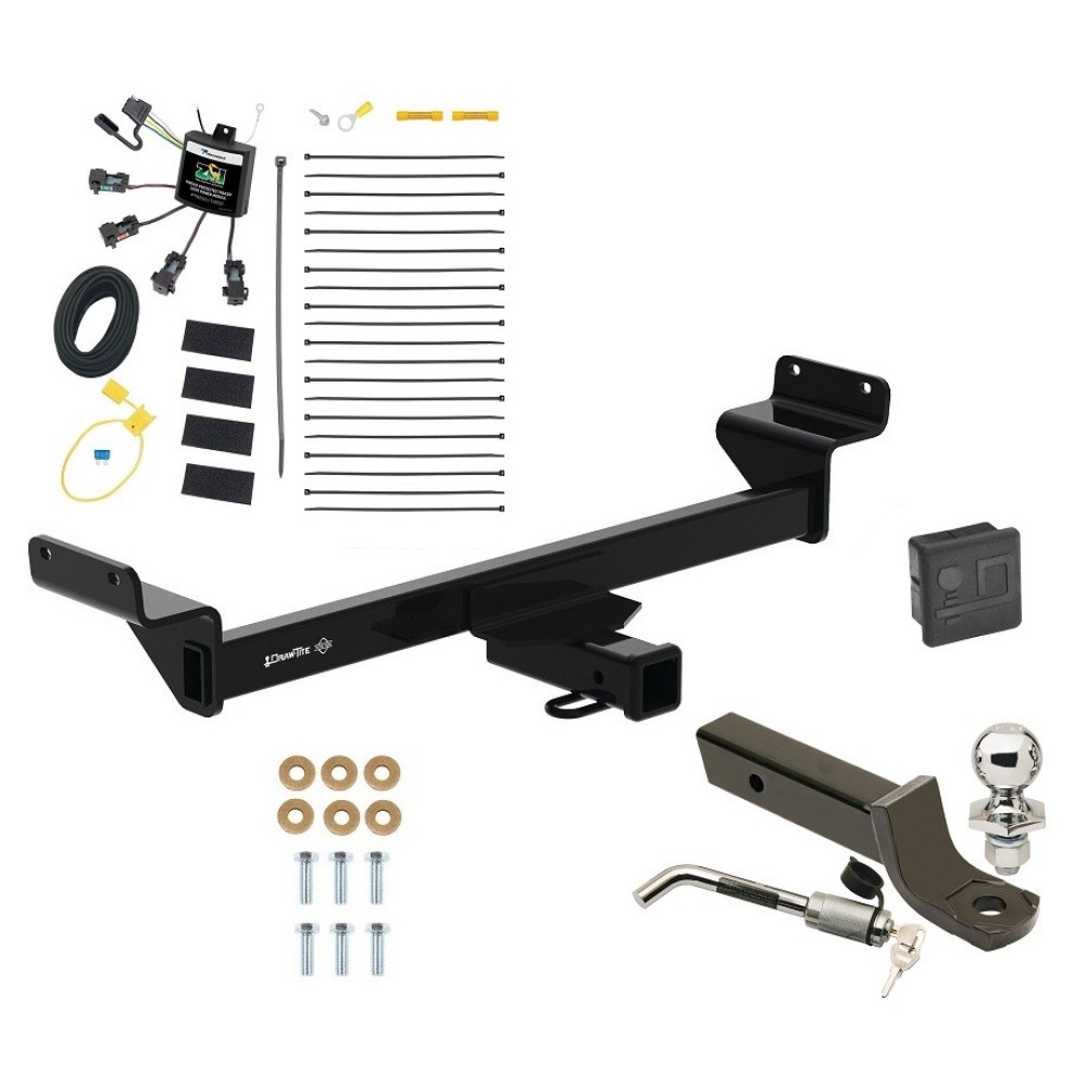 Trailer Tow Hitch For 23-24 KIA Sportage 2" Receiver Class 3 Deluxe Package w/ Zero Contact Wiring 2" Ball Mount and Lock Trailer Tow Hitch For 23-24 KIA Sportage 2" Receiver Class 3 Deluxe Package w/ Zero Contact Wiring 2" Ball Mount and Lock