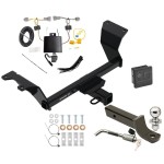 Trailer Tow Hitch For 18-24 Nissan Kicks Deluxe Package Wiring 2" Ball Mount and Lock Trailer Tow Hitch For 18-24 Nissan Kicks Deluxe Package Wiring 2" Ball Mount and Lock