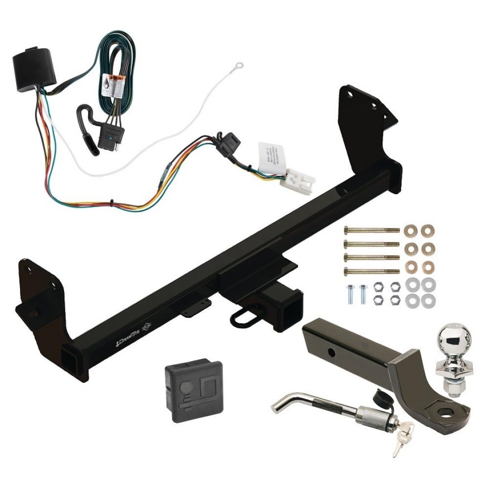 Custom Fit Trailer Hitch Wiring Harness (Plug & Play) 2" Drop Ball-Mount w/ Locking Pin/Clip 2" Chrome Ball Rubber Hitch Plug Cover Installation Hardware Installation Instructions 76523 118848 7005111 7010 Draw-Tite Trailer Tow Hitch 22-23 M Trailer Tow Hitch For 22-24 Mitsubishi Eclipse Cross Deluxe Package Wiring 2" Ball Mount and Lock