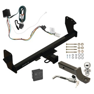 Custom Fit Trailer Hitch Wiring Harness (Plug & Play) 2" Drop Ball-Mount w/ Locking Pin/Clip 2" Chrome Ball Rubber Hitch Plug Cover Installation Hardware Installation Instructions 76523 118848 7005111 7010 Draw-Tite Trailer Tow Hitch 22-23 M Trailer Tow Hitch For 22-24 Mitsubishi Eclipse Cross Deluxe Package Wiring 2" Ball Mount and Lock