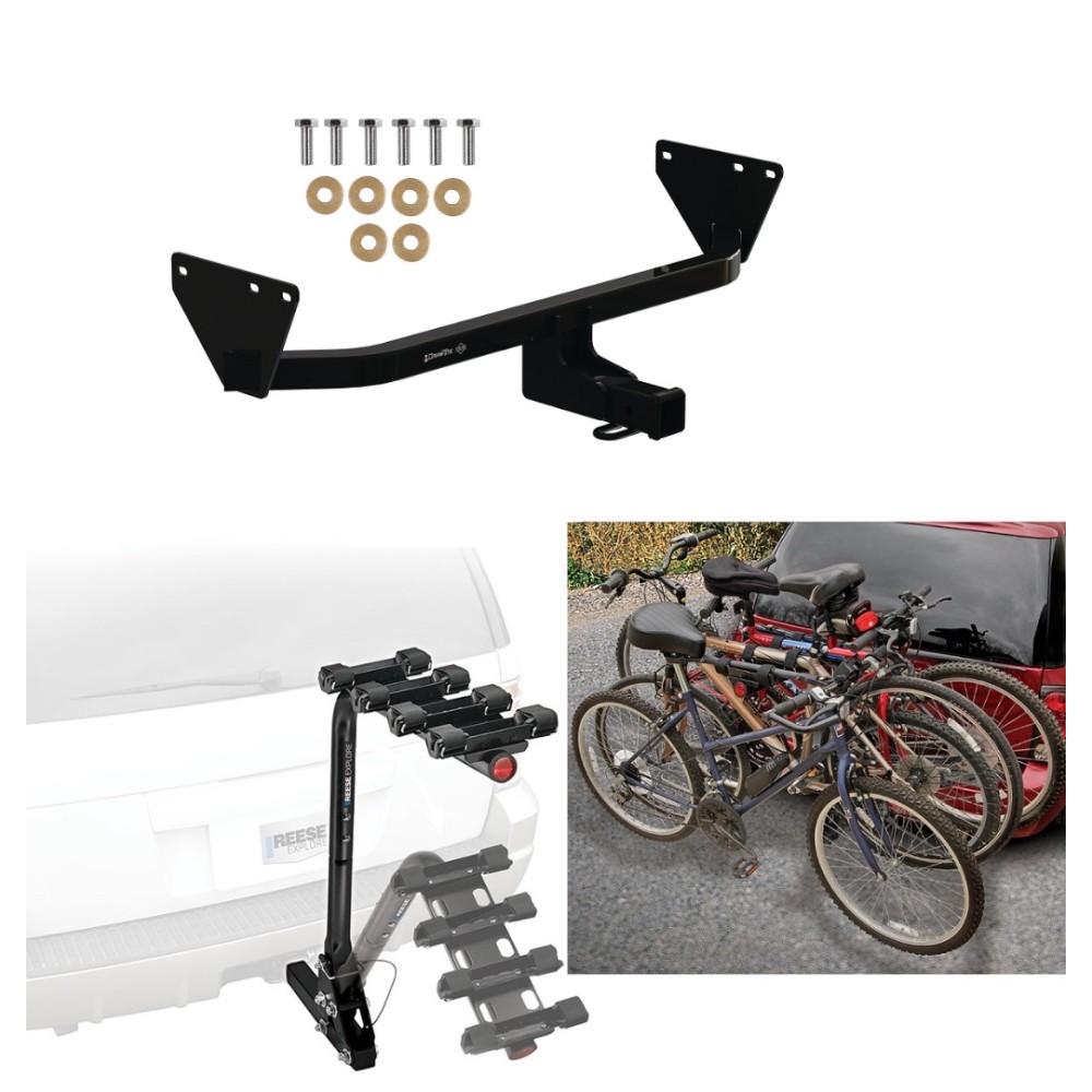 Custom Fit Trailer Hitch 4 Bike Carrier Installation Hardware Installation Instructions 76543 63124 Draw-Tite Trailer Hitch 4 Bike Rack 22-23 Mitsubishi Outlander Approved Recreational Offroad Use Carrier Adult Woman or Child Bicycles Foldable 22 23 2022 Trailer Hitch w/ 4 Bike Rack For 22-23 Mitsubishi Outlander Approved for Recreational & Offroad Use Carrier for Adult Woman or Child Bicycles Foldable